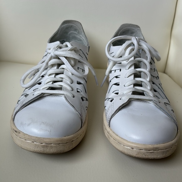 Adidas Stan Smith White Cutout Sneakers - Picture 4 of 9